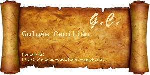 Gulyás Cecílián névjegykártya